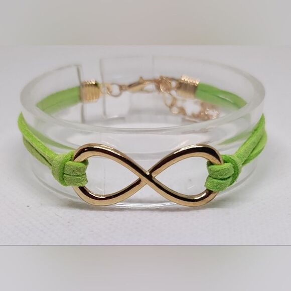 Women's bracelet infinity green new e57 - Picture 1 of 1